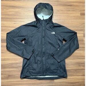 The North Face Venture 2 Hyvent 2.5L Rain Jacket Womens Black Hooded Sz M
